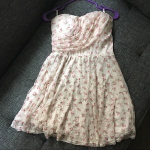 Cream floral lace dress
